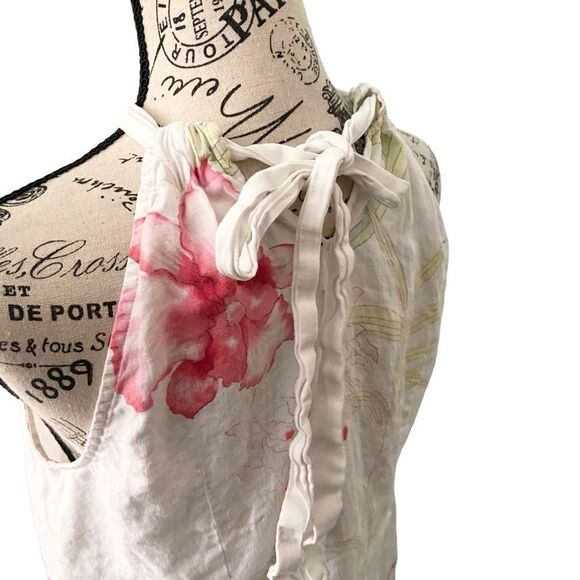 Tommy Bahama Acqua Dei Fiore Linen Halter Top in Size Large - Picture 9 of 11